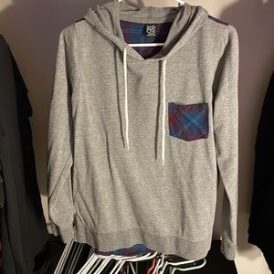 Empyre grey/flannel light weight hooded sweatshirt. Size medium.